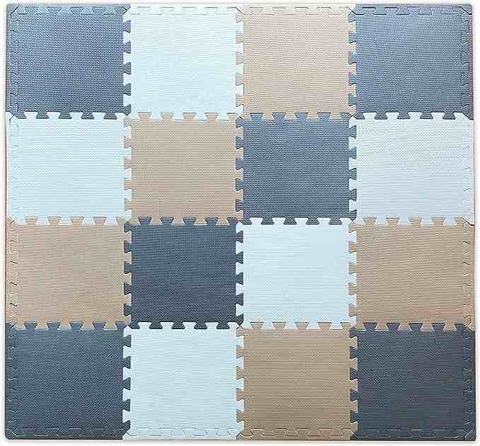 MioTetto Soft Non-Toxic Foam Baby Play Mat | Toddler Playmat | Colorful Jigsaw Puzzle Play Mat | 36 Squares Foam Floor Mats for Kids & Babies | EVA Foam Interlocking Tiles for Gym, Nursery, Playroom