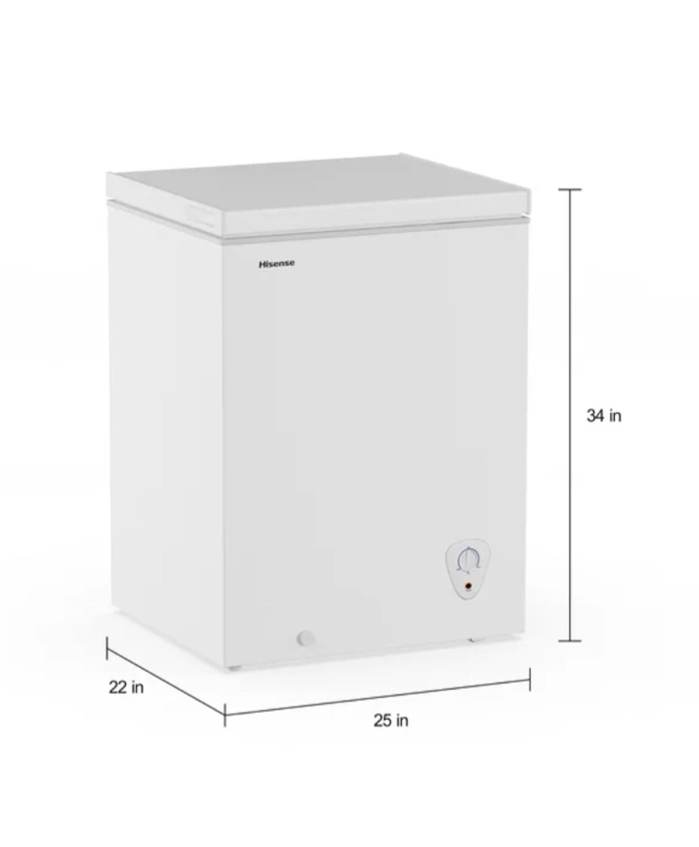 Hisense 5 Cu ft Garage Ready Chest Freezer, White Model WFC050M6XWD