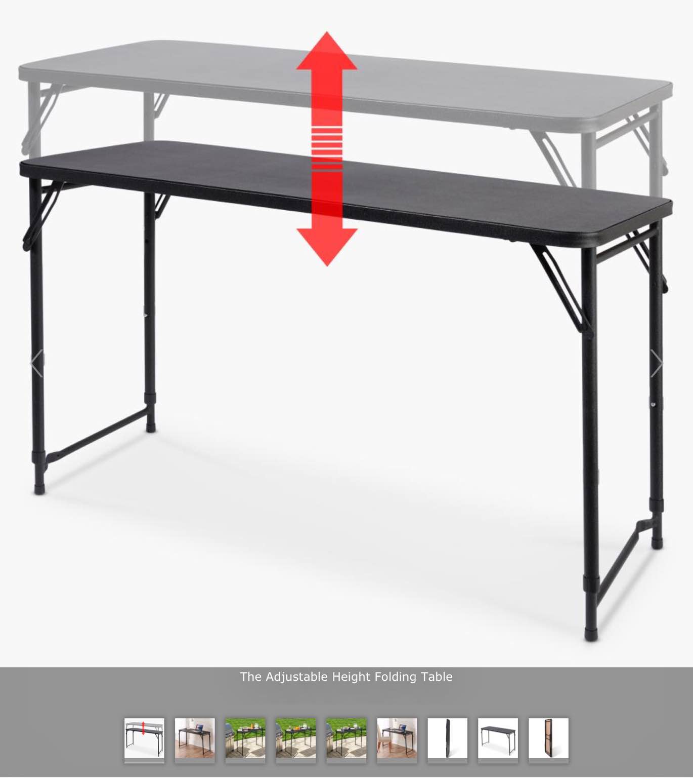 The Adjustable Height Folding Table