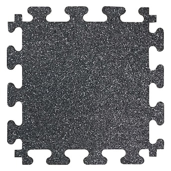 FANMATS 12-in W x 12-in L × 0.25-in T Interlocking Rubber Gym Floor Tile (12-sq ft) (12-Pack)