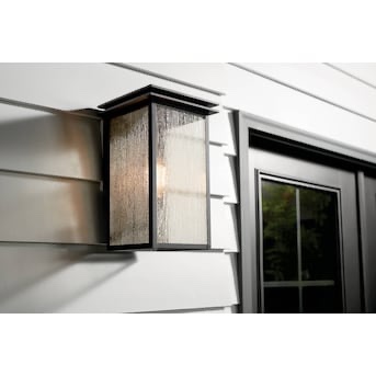 KICHLER Arkville 1-Light 14-in Textured Black Outdoor Wall Light