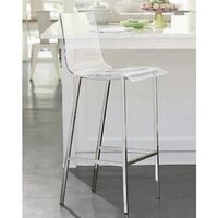 Progressive Furniture A La Carte  Clear Acrylic Bar Stools w/White Metal Base
