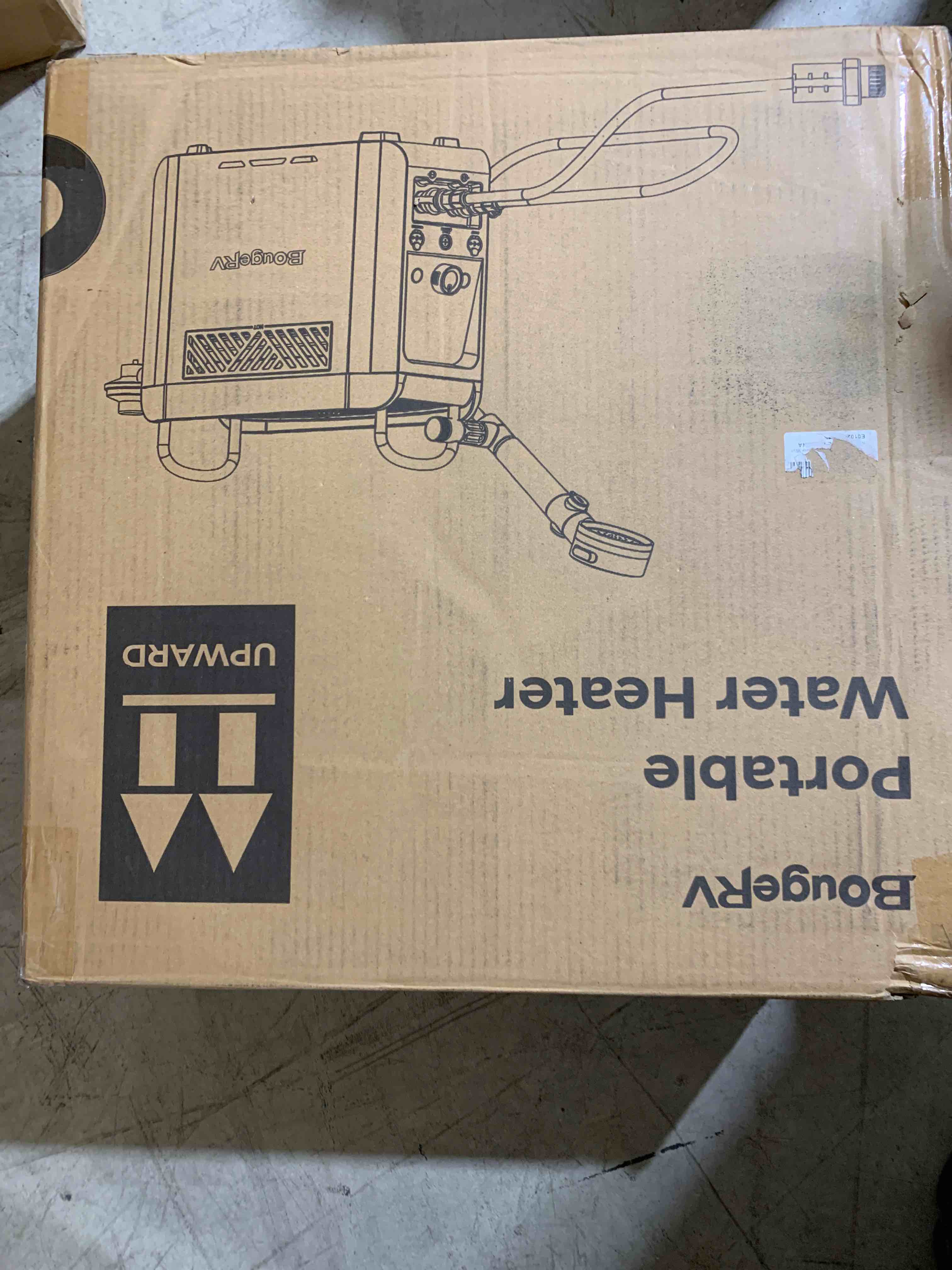 BougeRV Portable Propane Water Heater w/Water Pump & Showerhead, Instant Hot Water Heater w/Built-in battery for Showering &Cleaning, Outdoor Use Only, Camping Water Heater w/Overheating Protection