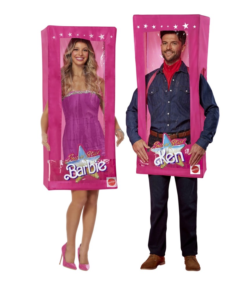 InSpirit Designs Barbie or Ken Box Halloween Costume Unisex, Adult 18-64, Multi-Color