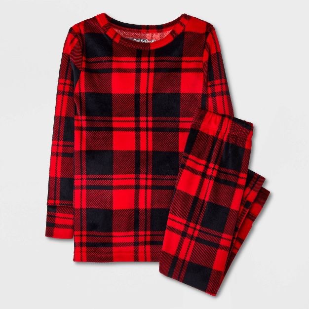 Size XS, Toddler Boys' 2pc Plaid Pajamas Set - Cat & Jack™ 
