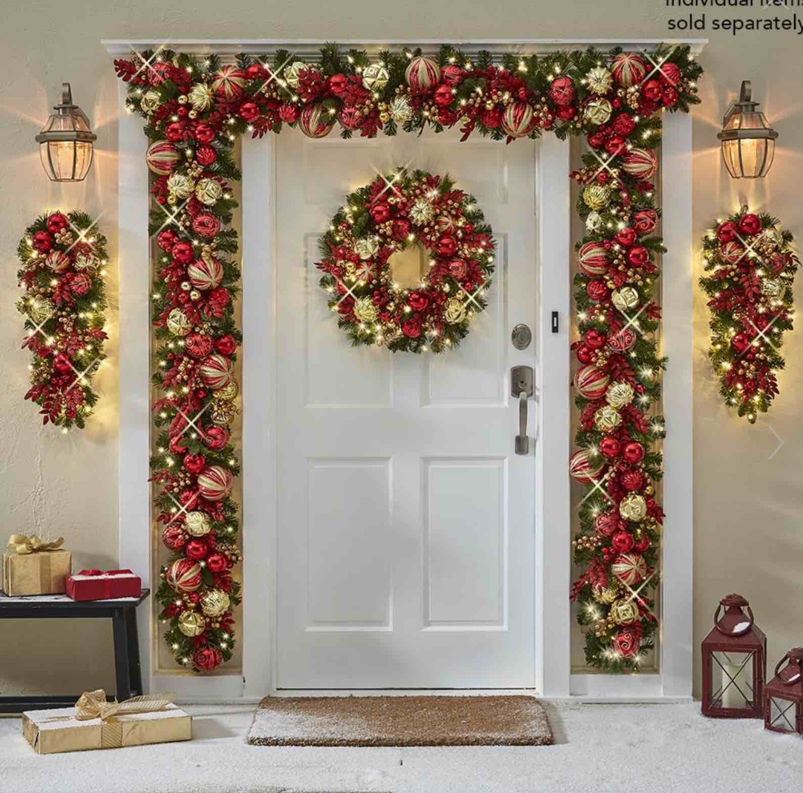 The Cordless Prelit Kensington Holiday Trim, only the Wreath 