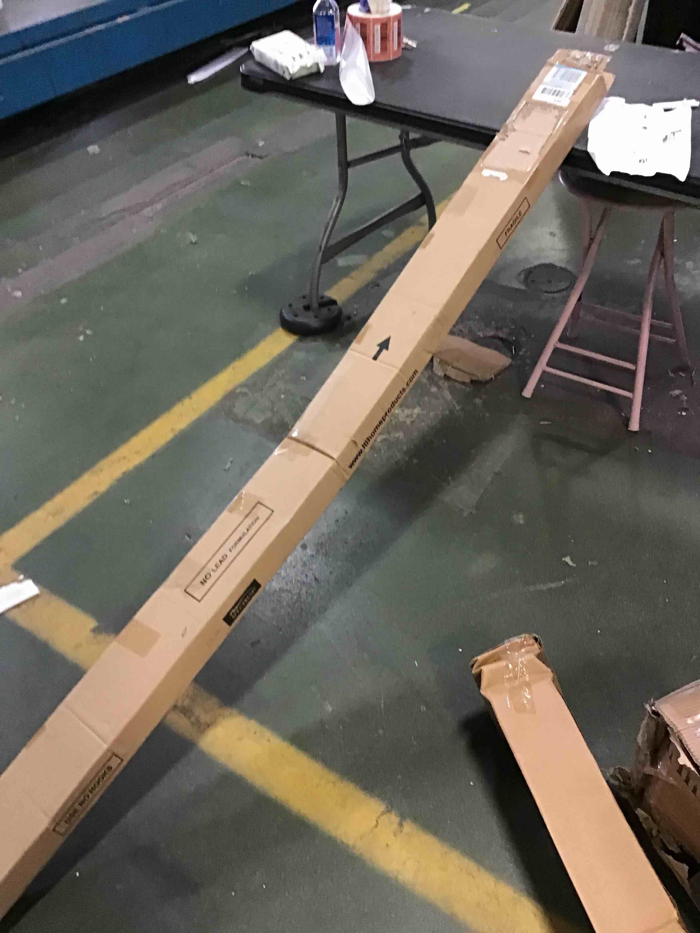 Faux wood slide blind 