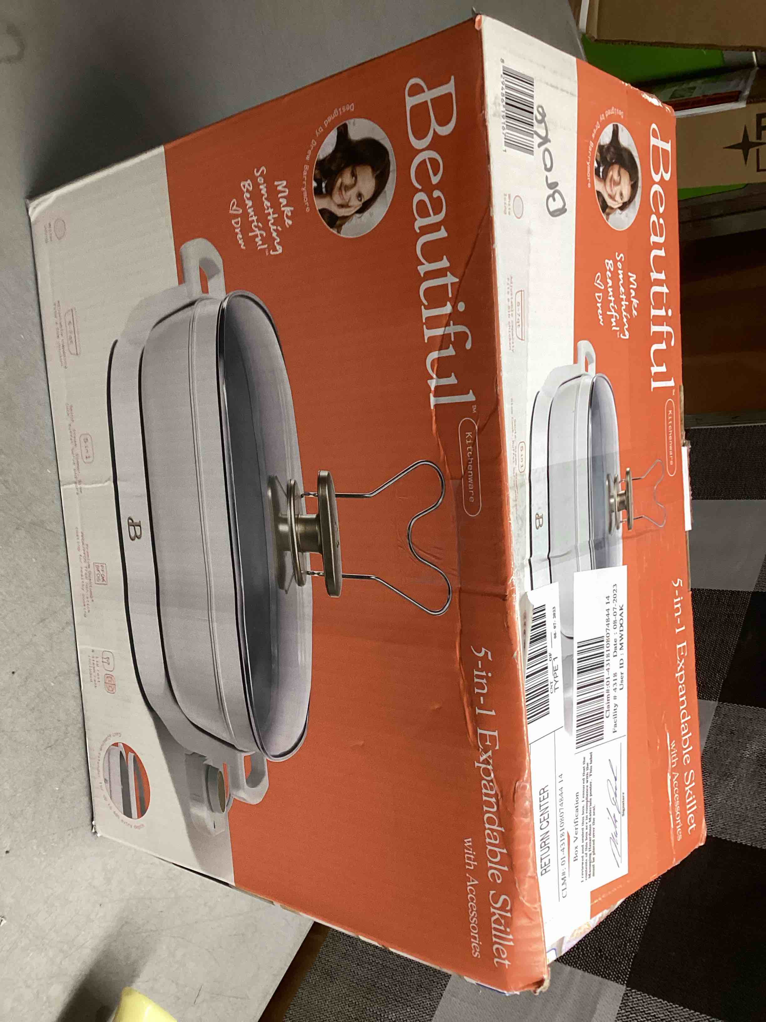 Beautiful 5in1 Electric Expandable Skillet White Icing by Drew