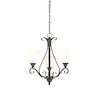 Westwood 3-Light Oil Rubbed Bronze Chandelier with Frosted White Glass Shades