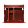 24 in. Brown Retangular Wood Computer Desk with Storage Shelves