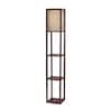 Adesso Wright 63 in. Walnut Wood Veneer Floor Lamp