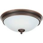  Hampton Bay Clifton 11 in. Oil Rubbed Bronze Selectable LED Flush Mount