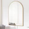 Medium Arched Gold Classic Accent Mirror (35 in. H x 24 in. W)