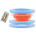 Sticky Elastomer Toilet Gasket Kit Tight Seal W Extension Bolts 1/4" To 1" Thick