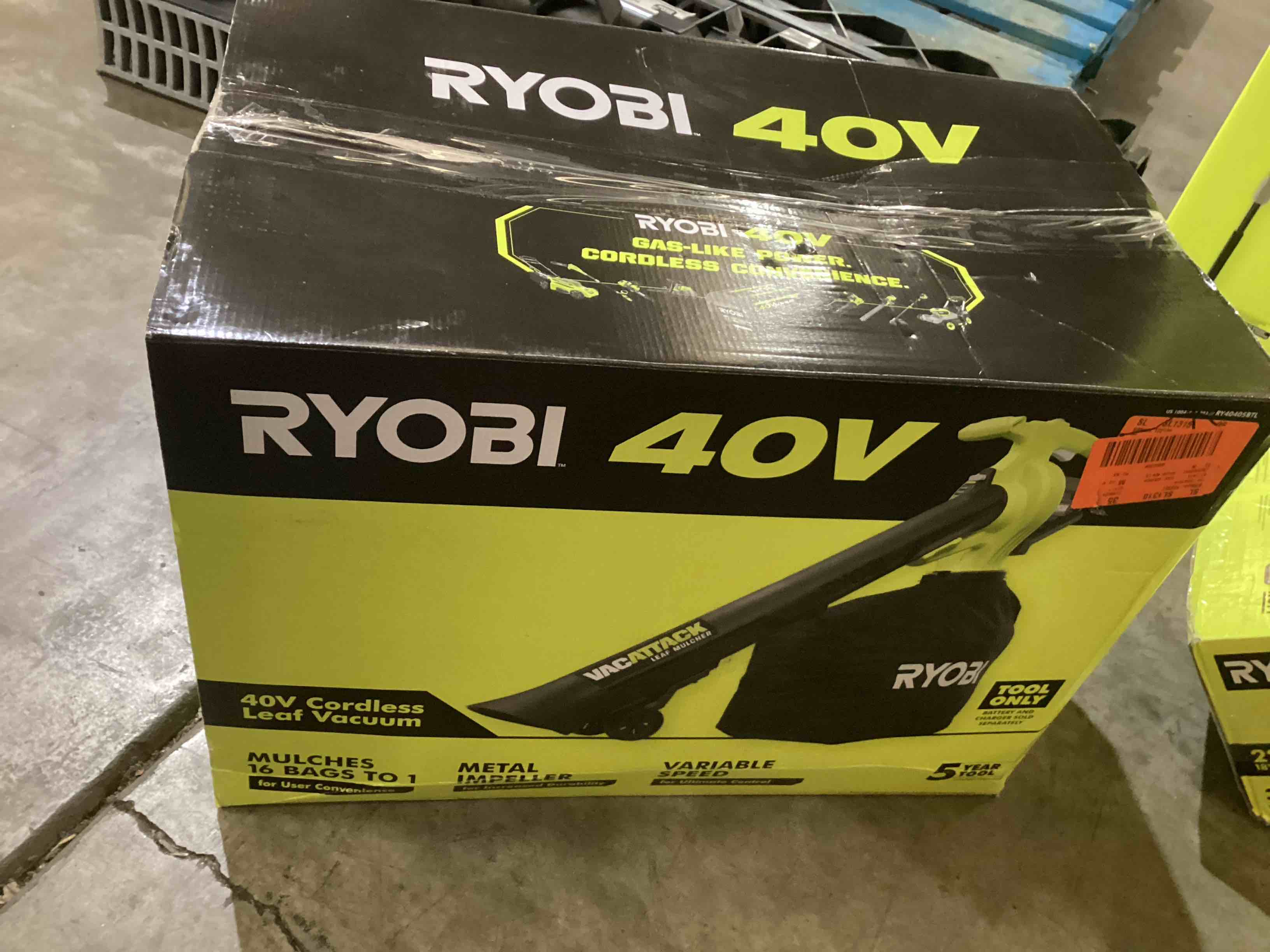 RYOBI 40Volt LithiumIon Cordless Battery Leaf Vacuum/Mulcher (Tool Only)