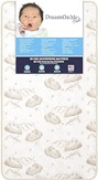 Dream On Me 2-in-1 Breathable Twilight 5" Spring Coil Crib and Toddler Bed Mattress with Reversible Design in White/Brown