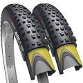 Fincci Pair 27.5 x 2.35 Foldable Mountain Bike Tire 60-584 60 TPI with Nylon Protection for Mountain Enduro MTB Hybrid Bicycle - Pack of 2 27.5x2.35 Inch Tires
