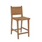 Ball & Cast HSA-1110-24B Home Kitchen Faux Leather Woven Counter-Height Barstool Set of 1, 24 inches, Brown