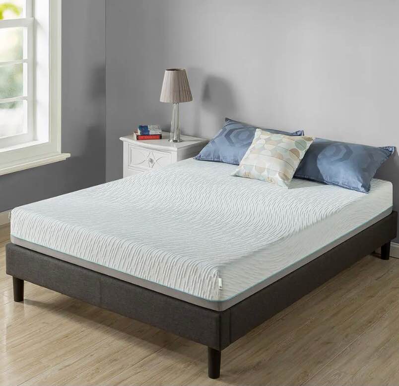 Zinus Green Tea Pressure Relief 8 Inch Medium Smooth Top Queen Memory Foam Mattress