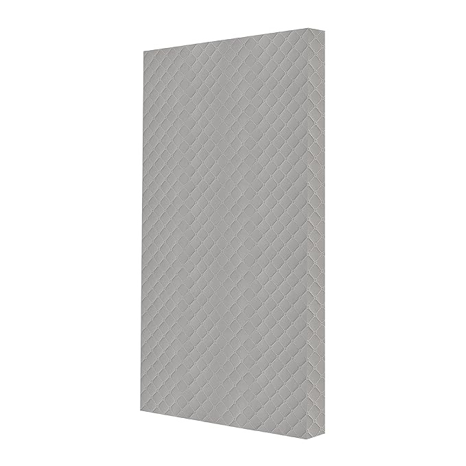 Dream On Me Asheville 4” Firm Fiber Crib And Toddler Mattress | Waterproof | GreenGuard Gold Certified | Dual-Sided Mattress | Grey Embossed Cover | Lightweight Reversible Design