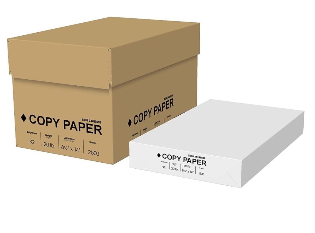HiTouch Business Services 8.5" x 14" Legal Size Copy Paper 20 lbs 92 Brightness 500 Sheets/10 per Box 