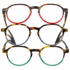 OPTIQUE Trifecta Round Reading Glasses (3 pack) +2.50