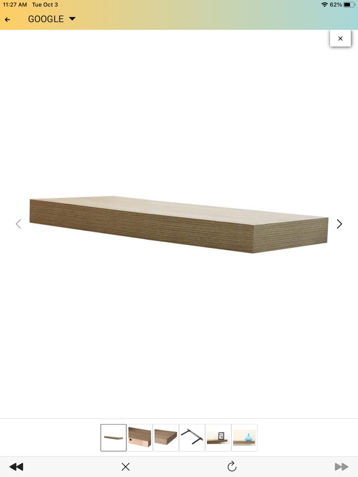 Floating Shelf Driftwood Gray Oak Decorative Support Brackets Included 1-Piece Condition: NewNew Price: US $38.85 