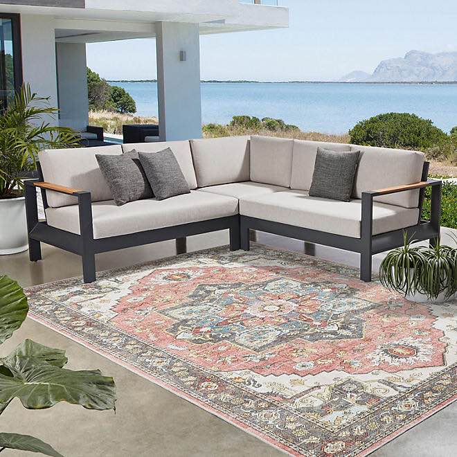 Member's Mark Everwash Willow Indoor/Outdoor Area Rug - 5' x 8'
