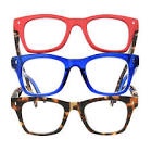 OPTIQUE Trifecta Square Reading Glasses (3 pack) +2.50