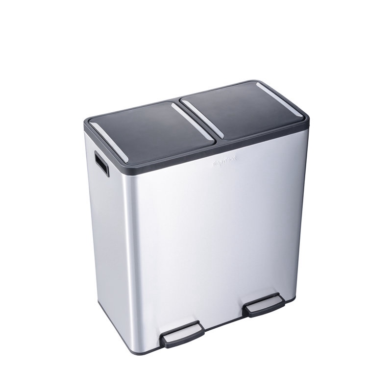 Kitchen Stainless Steel Gallon Step On Trash Can