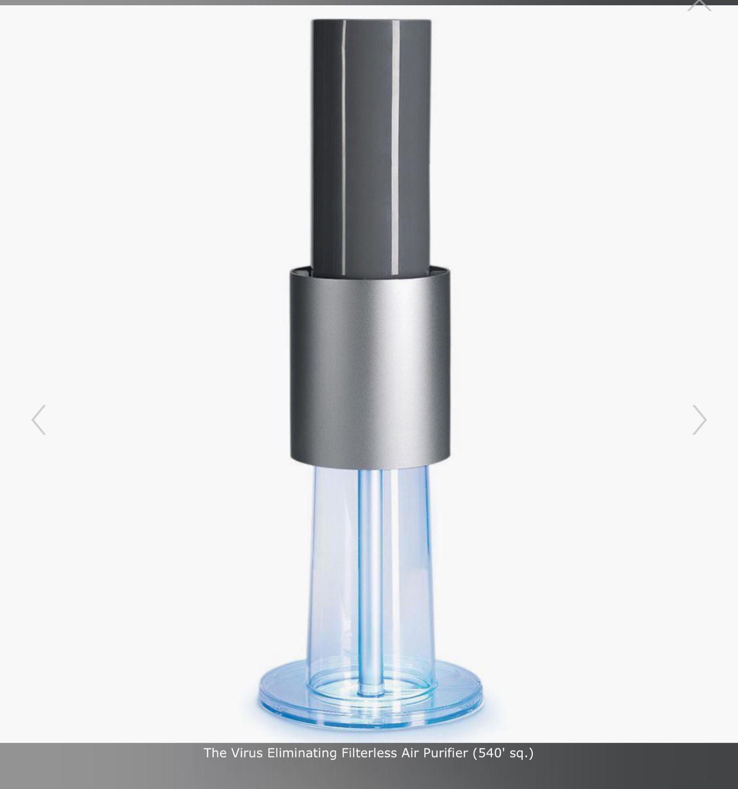 The Smoke, Virus, And Allergen Eliminating Filterless Air Purifier (540' sq.)