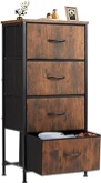 NEWBULIG Dresser for Bedroom with 4 Drawers Storage Tower Organizer Unit with Fabric Bins for Closet, Nursery, Living Room,Hallway,Easy Pull Handle, 4Draws, Rust