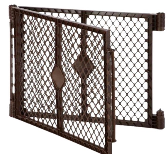North States MyPet 2-Panel Extension for Petyard Passage: Made in USA. Freestanding. Increases play area up to 34 sq. ft. (26" tall, Brown)
