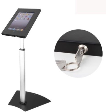 Impact Mounts IPAD Anti-Theft Adjustable Height Floor Stand with Lock FITS IPAD 2 3 4 AIR Kiosk Safe Security Public Floor Stand Cable Management