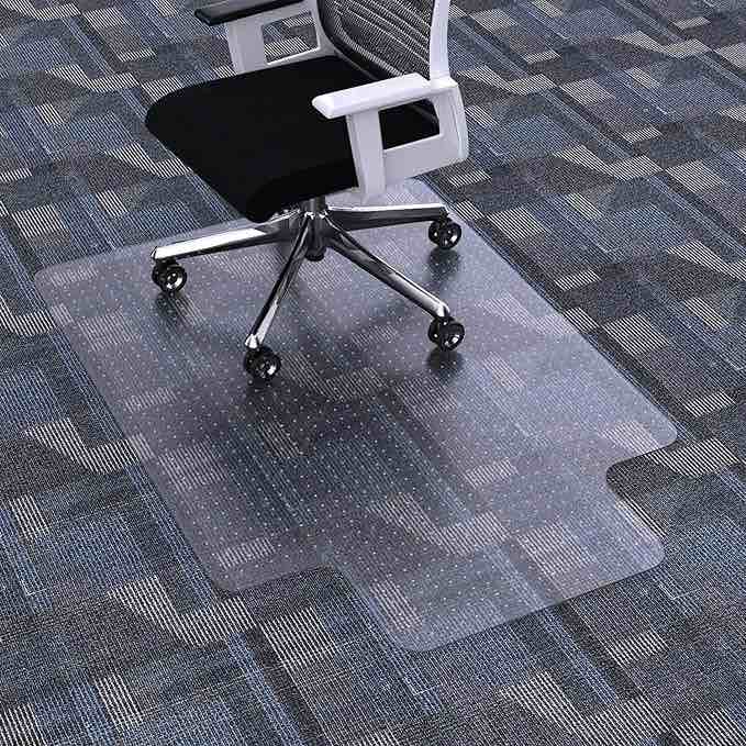 FuturHydro Office Chair Mat for Carpet - 30" x 48" Computer Desk Chair Mats for Carpeted Floors, Easy Glide Rolling Plastic Floor Mat, ChairMats (with Lip)