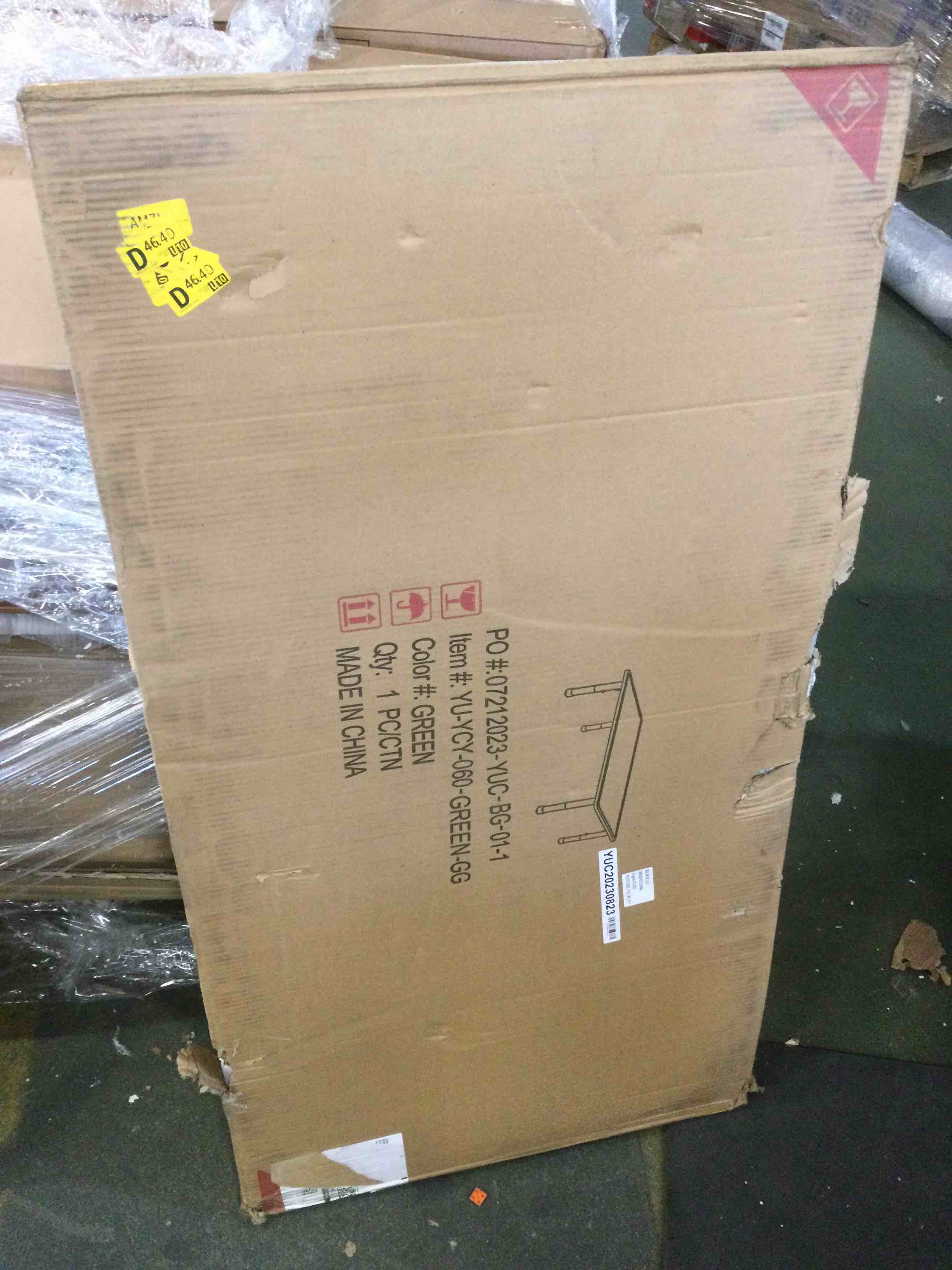 adjustable table, green