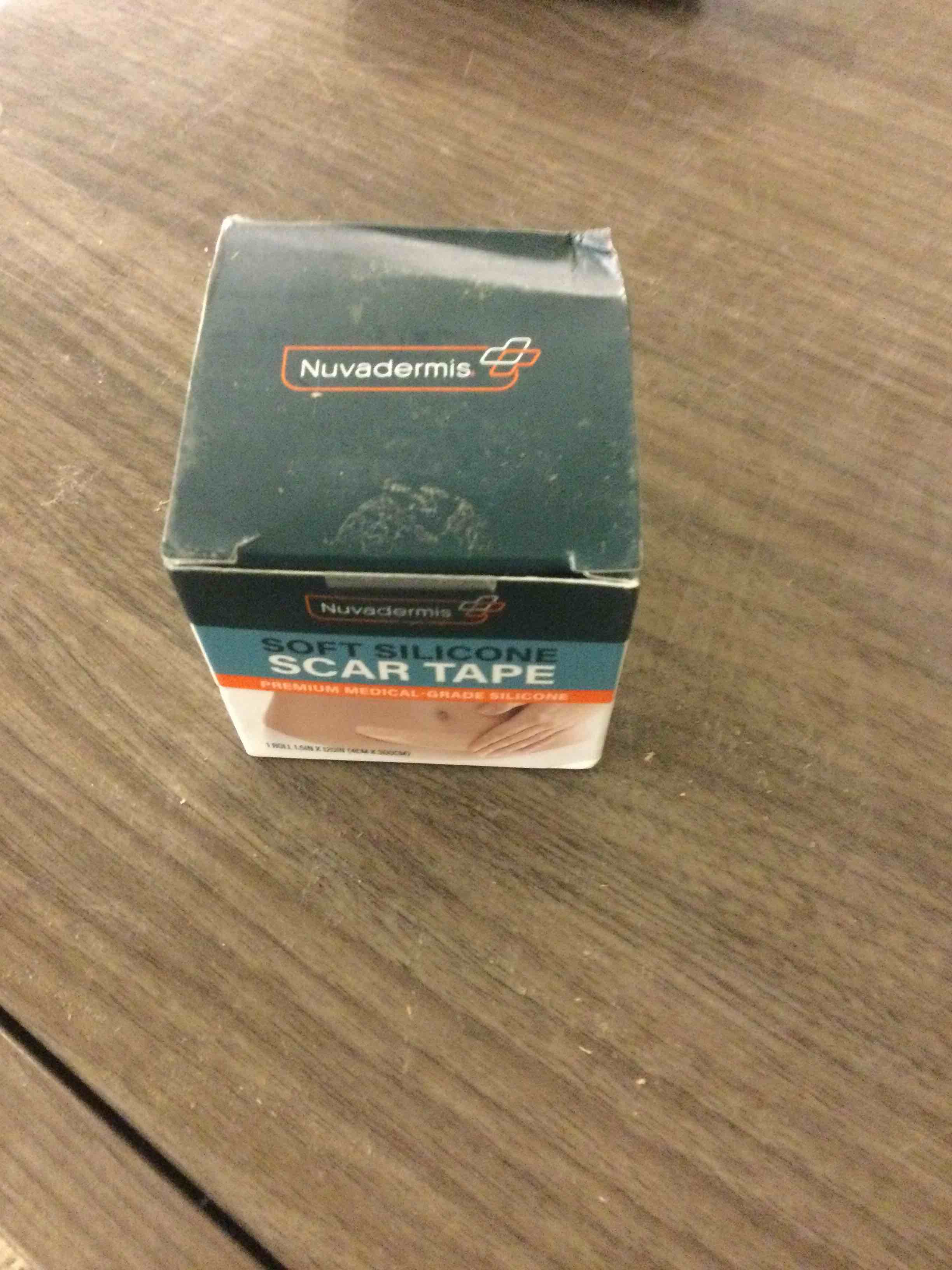 Condition photo showing Good Condition for Silicone Scar Tape as Sheets, Strips - 1.5"x120" Extra Long - C-Section, Tummy Tuck, Keloid, Acne Removal Treatment - Post Surgery Supplies - Patch, Bandage - Try w/Surgical Silicon Gel by NUVADERMIS