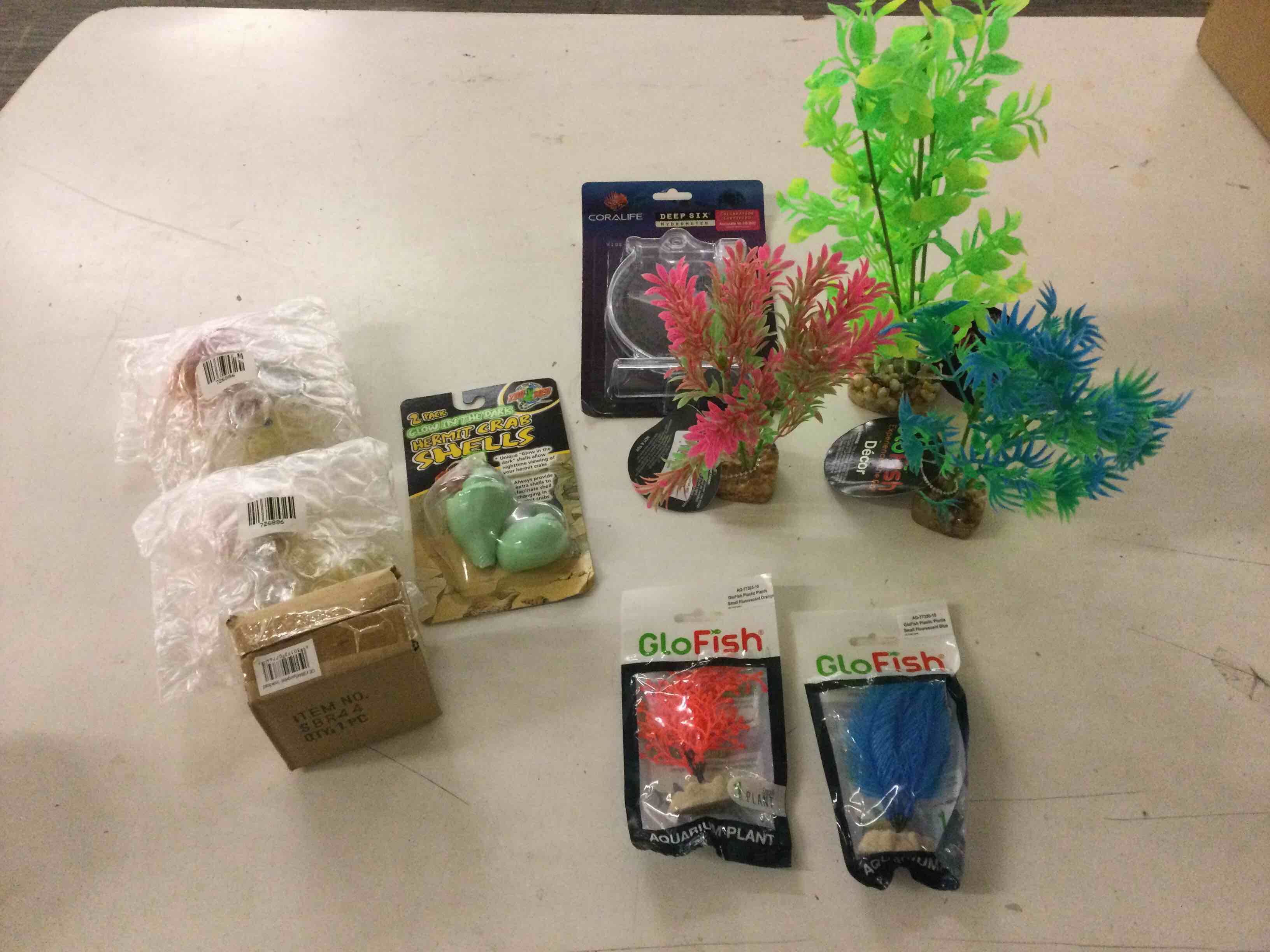 Aquarium Decorations and Accessories (boxes contain a variety of assorted items)