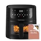 Air Fryer 8-in-1 with 6.3 Qt Capacity and Easy View Windows, Max 400F, 95% Less Oil, 100+ Recipes, Shake Reminder, Nonstick Basket for Roast, Bake, Dehydrate, Reheat, Broil-CT03