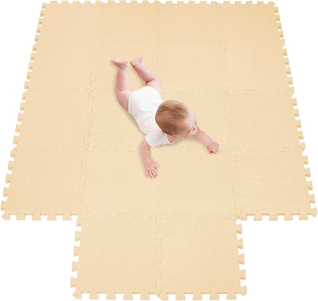 Floor Puzzle Piece  Mat Beige