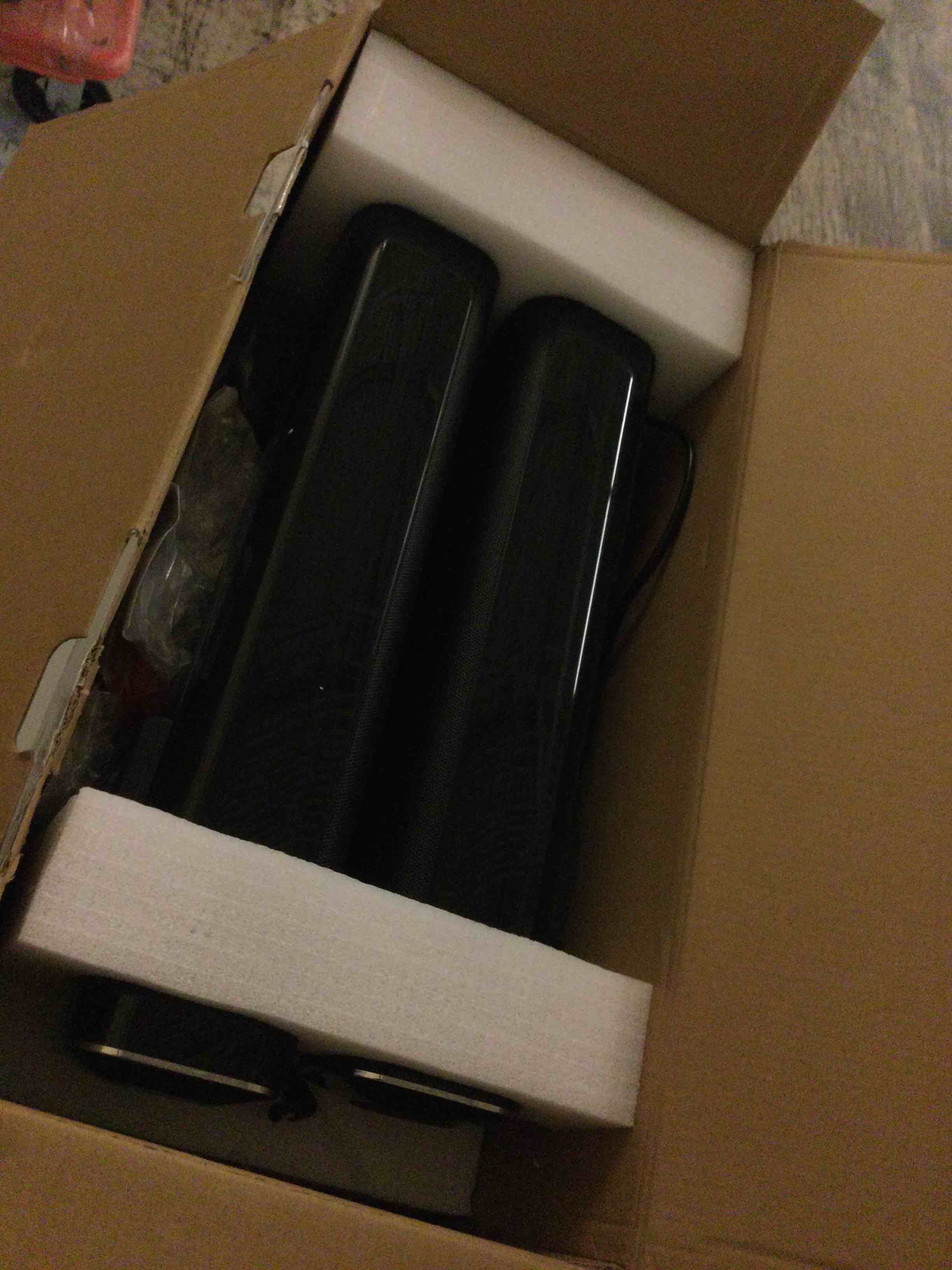Condition photo showing Good Condition for karaoke soundbar with subwoofer for tv: sound bar with 2 wireless microphones - home theater surround sound system - bluetooth speaker with remote supports hdmi arc/optical/aux/usb for tv/pc