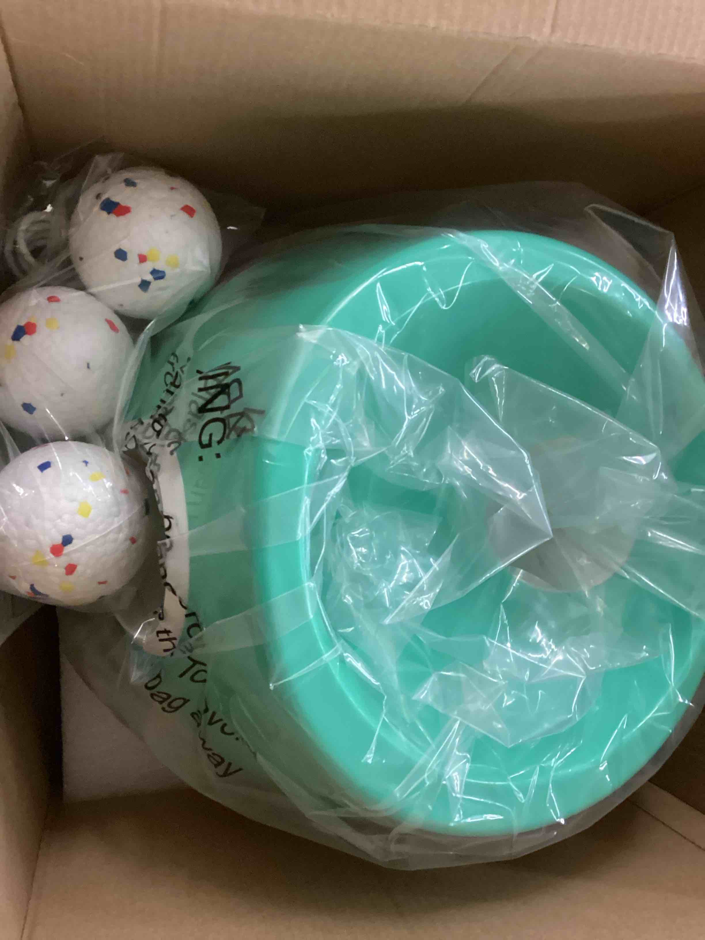 Condition photo showing New/Like New for soco automatic ball launcher for dogs with random mode, 3 settings to 45ft, rechargeable dog ball thrower with 4 etpu tennis balls for small medium breeds b-green-4 balls(2.2")