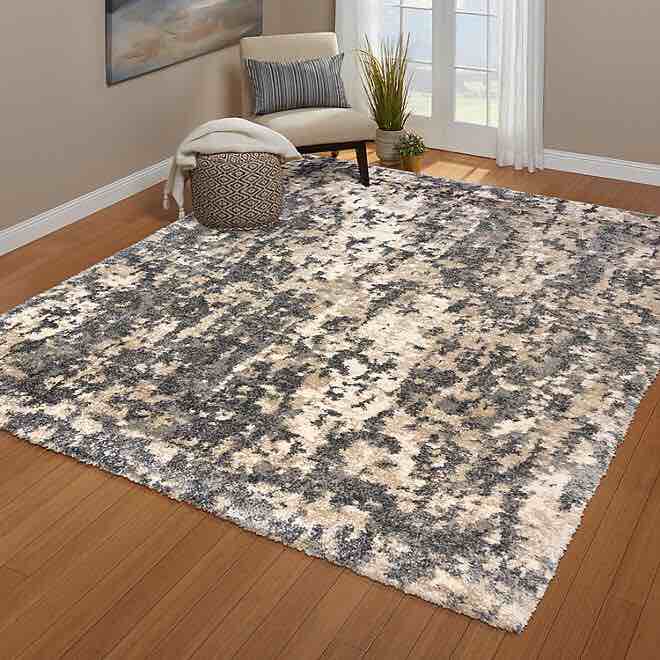 Lenox Shag Rug in Bryce Beige/Gray, 7 ft x 10 ft