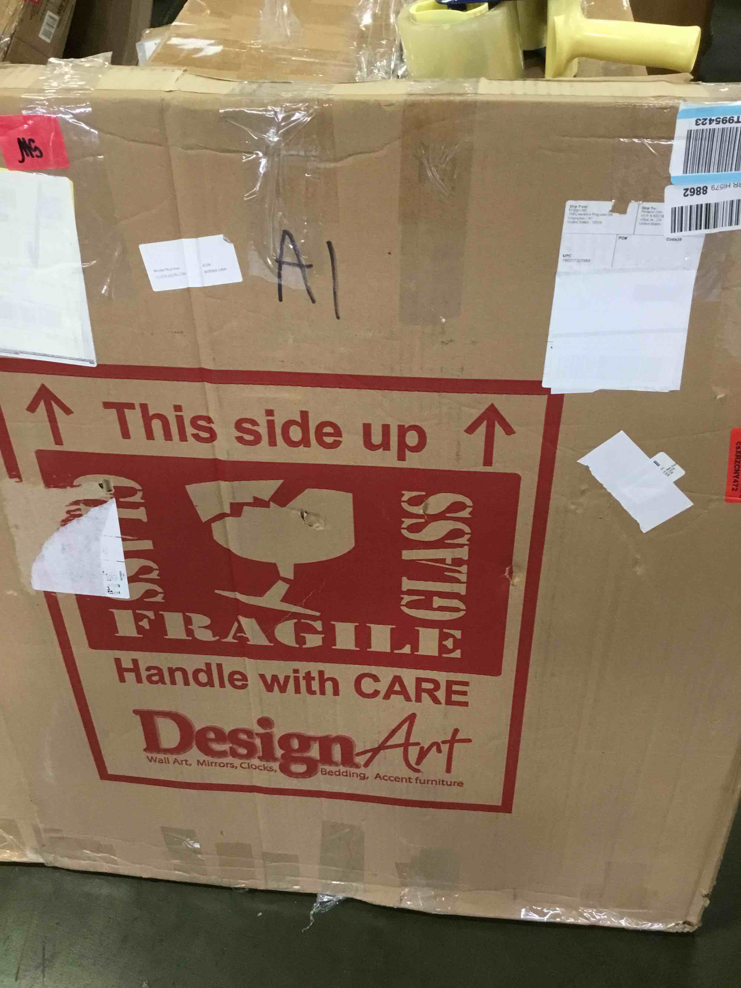 DesignQ 'White Floral Art ' Modern Wall Clock for Home Bedroom Bathroom Office Living Room Decoration,36x36,Clock-TOP 20