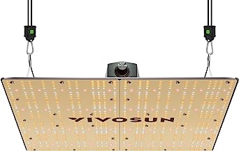 VIVOSUN VS3000 LED Grow Light with Samsung LM301 Diodes & Daisy Chain Driver Dimmable Lights Sunlike Full Spectrum for Indoor Plants Seedling Veg and Bloom Plant Grow Lamps for 3x3/4x4 Grow Tent