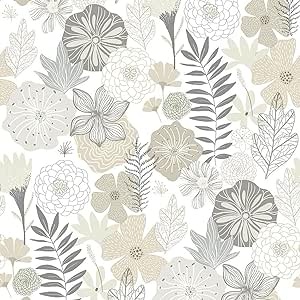 Garden Party 20' L x 27" W Peel and Stick Wallpaper Roll