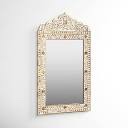 Jackie Wood and Bone Inlay Accent Mirror