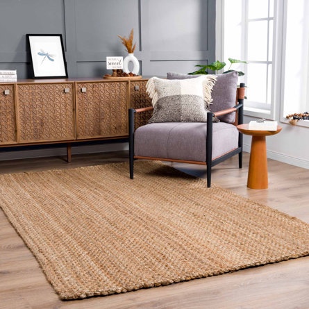 Kaisey Handmade Flatweave Jute Sisal Natural Brown Area Rug