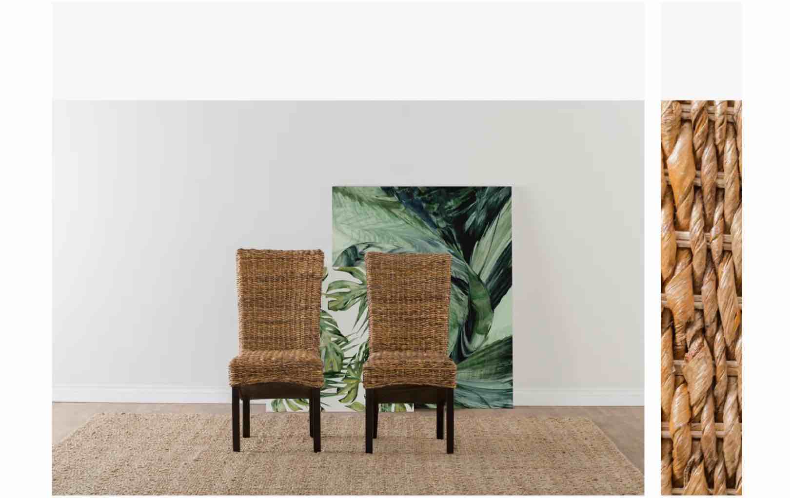 straw built dining room kitchen table chair