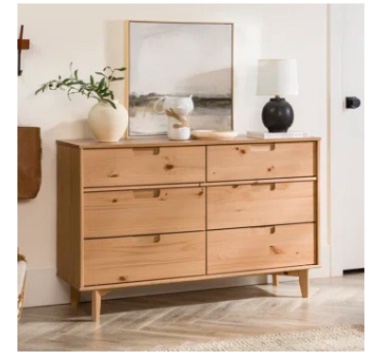 Helmick Groove 6 Drawer Double Dresser